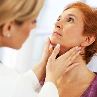 A patient with pain in the front of the neck